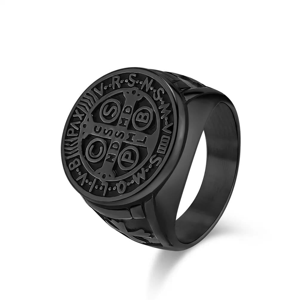 St. Benedict the Protector Titanium Ring