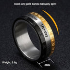 "The Genesis" Time and Date Ring