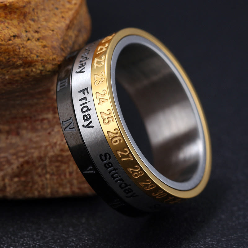 "The Genesis" Time and Date Ring