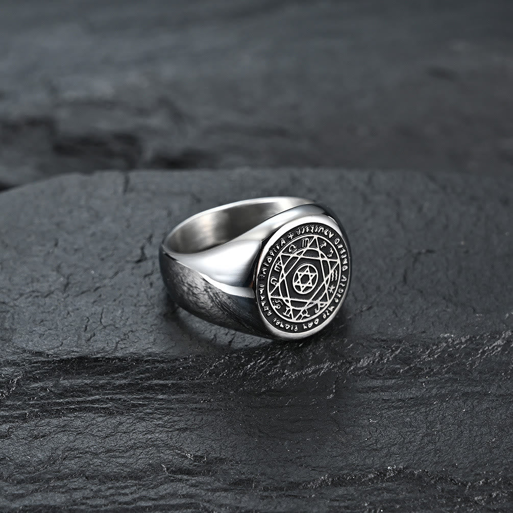 Talisman Seal of Solomon Six-Pointed Star Constellation Rings