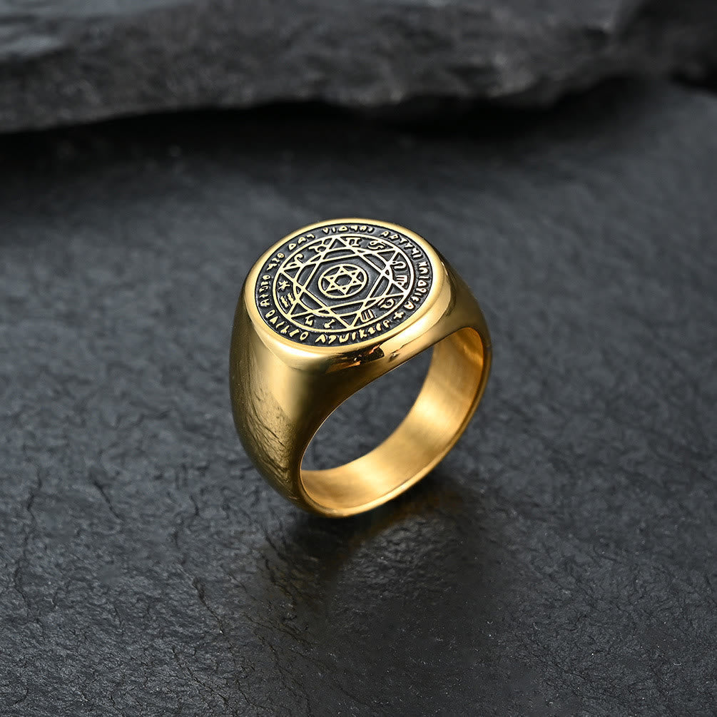 Talisman Seal of Solomon Six-Pointed Star Constellation Rings