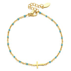 Delicate Minimalist Cross Bracelet