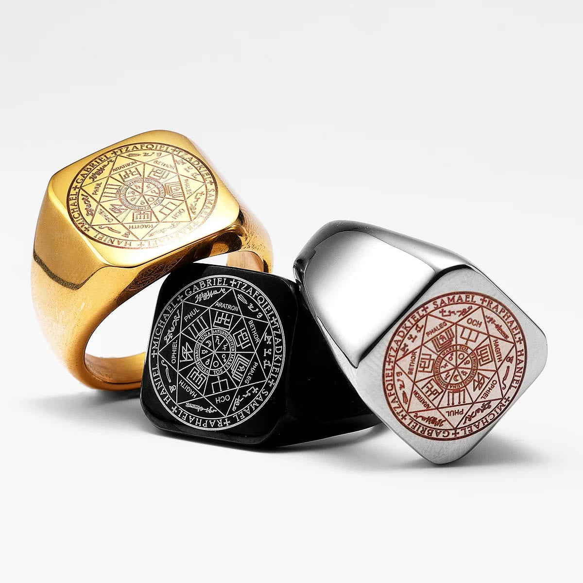 Seals of The Seven Archangels Protection Solomon Kabbalah Titanium