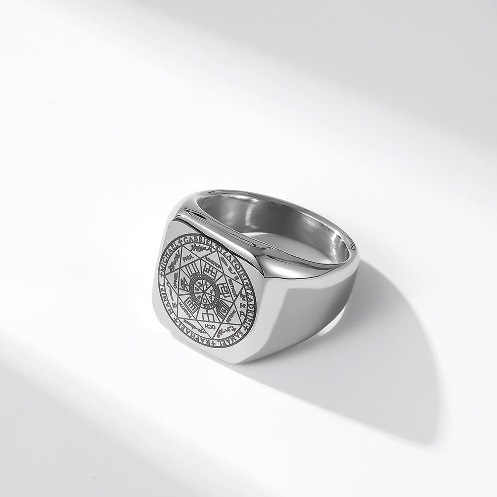 Seals of The Seven Archangels Protection Solomon Kabbalah Titanium
