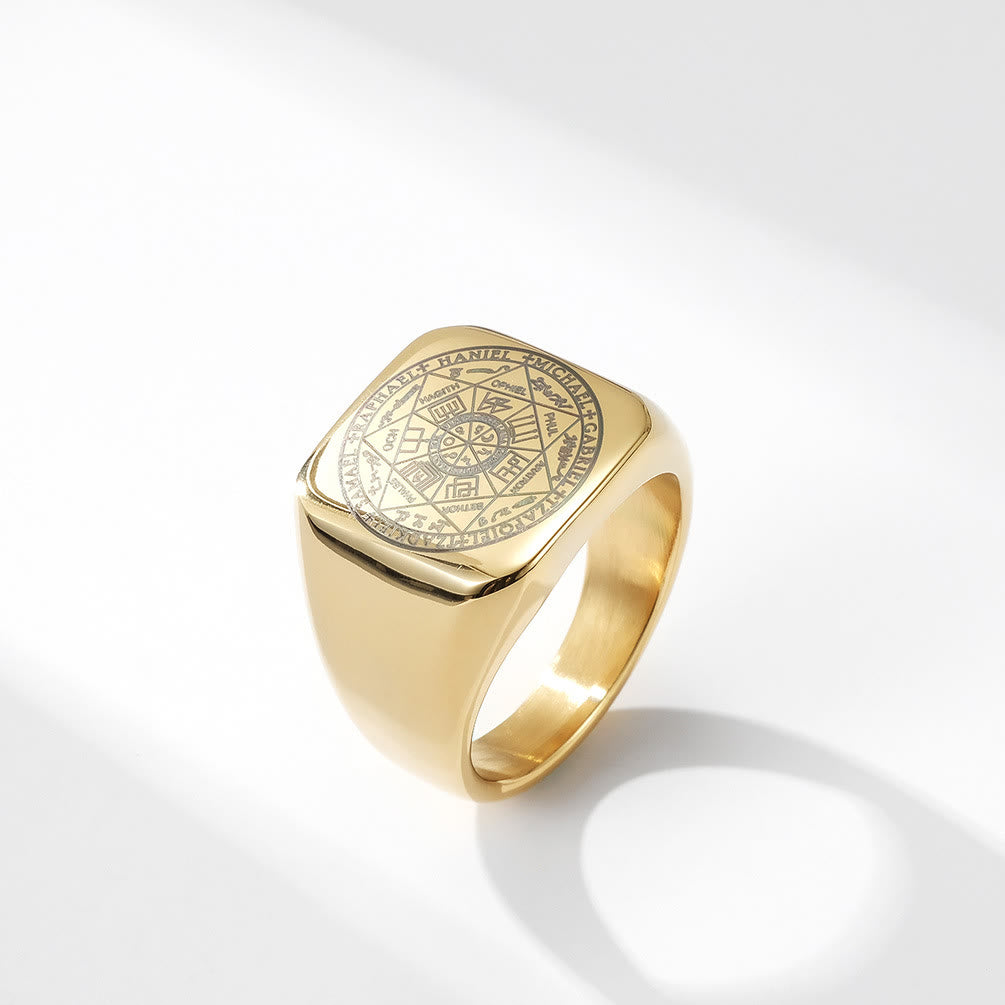 Seals of The Seven Archangels Protection Solomon Kabbalah Titanium