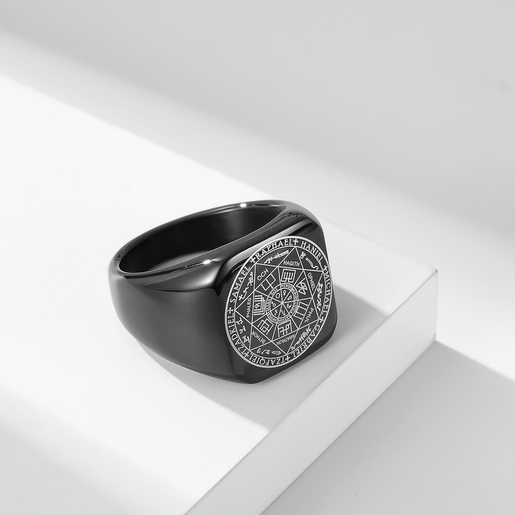 Seals of The Seven Archangels Protection Solomon Kabbalah Titanium
