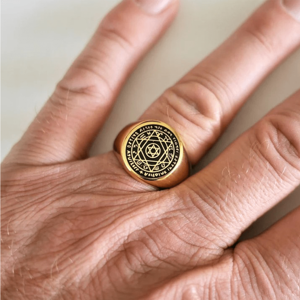 Talisman Seal of Solomon Six-Pointed Star Constellation Rings