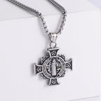 Saint Benedict Protection Medal Cross Pendant Necklace