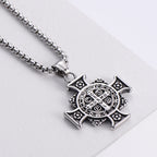 Saint Benedict Protection Medal Cross Pendant Necklace
