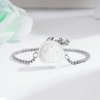 St. Benedict Engraved Medal Adjustable Bracelet