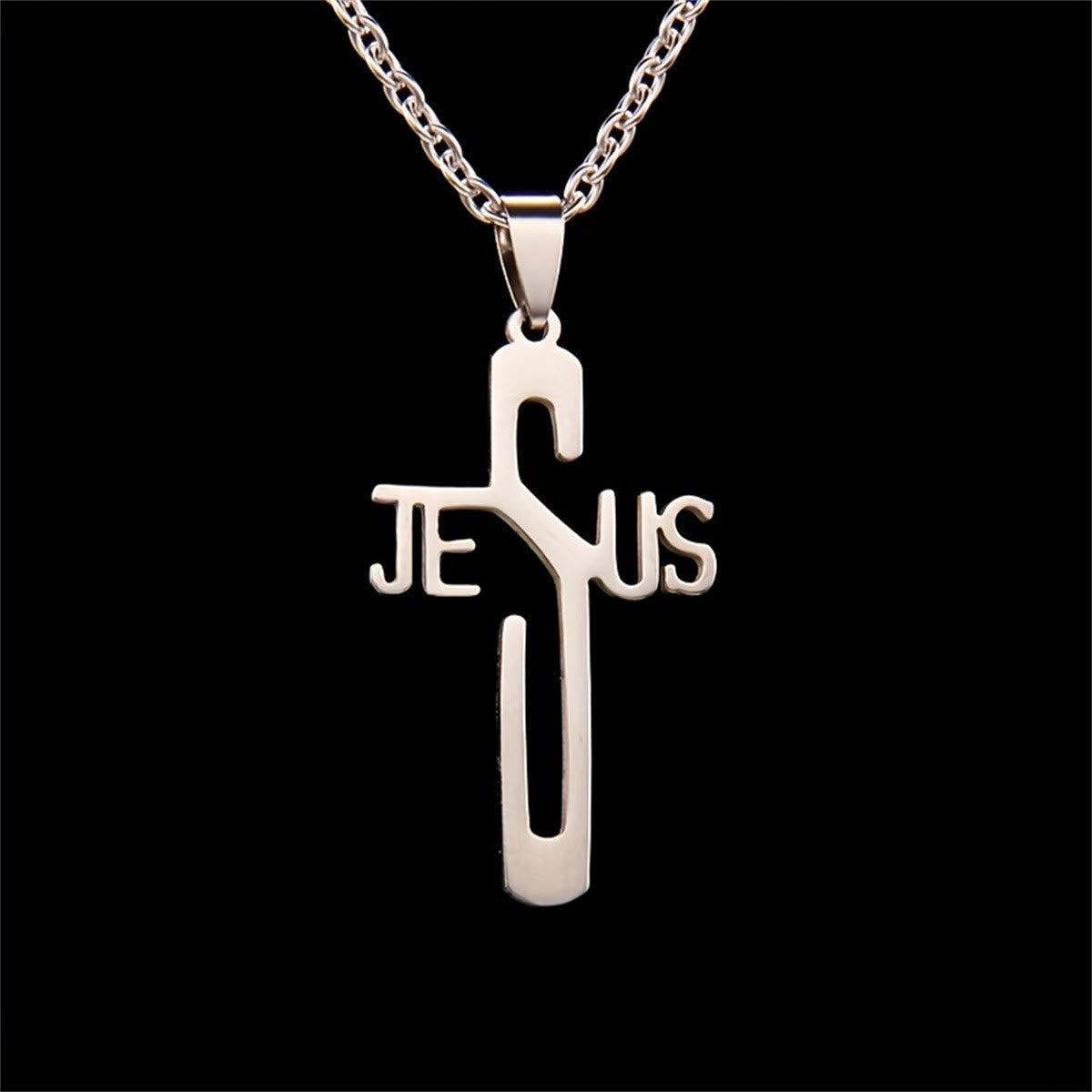 Jesus Christ Cross Chain Stainless Steel Necklace