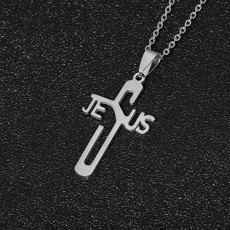 Jesus Christ Cross Chain Stainless Steel Necklace