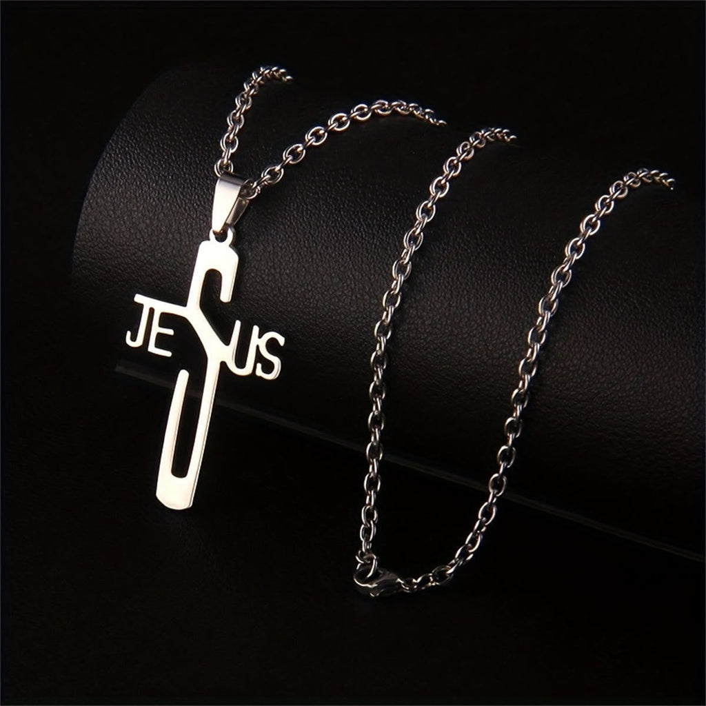 Jesus Christ Cross Chain Stainless Steel Necklace
