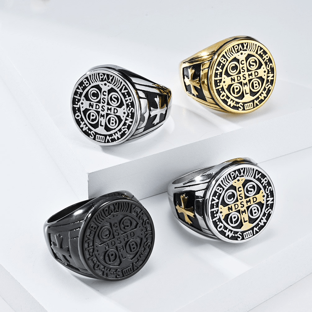 St. Benedict the Protector Titanium Ring