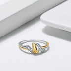 Praying Hands Gold & Silver Ring