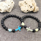 Glow in the Dark Cross Bracelet