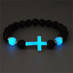 Glow in the Dark Cross Bracelet