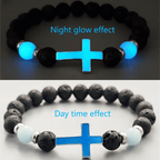 Glow in the Dark Cross Bracelet