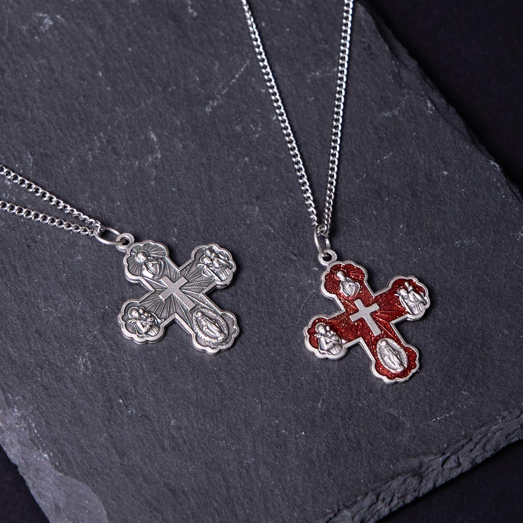 Classic Style Carmelite Five-in-One Four-Way Cross Pendant Alloy