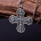 Classic Style Carmelite Five-in-One Four-Way Cross Pendant Alloy