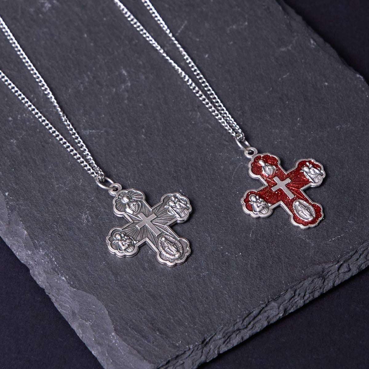 Classic Style Carmelite Five-in-One Four-Way Cross Pendant Alloy