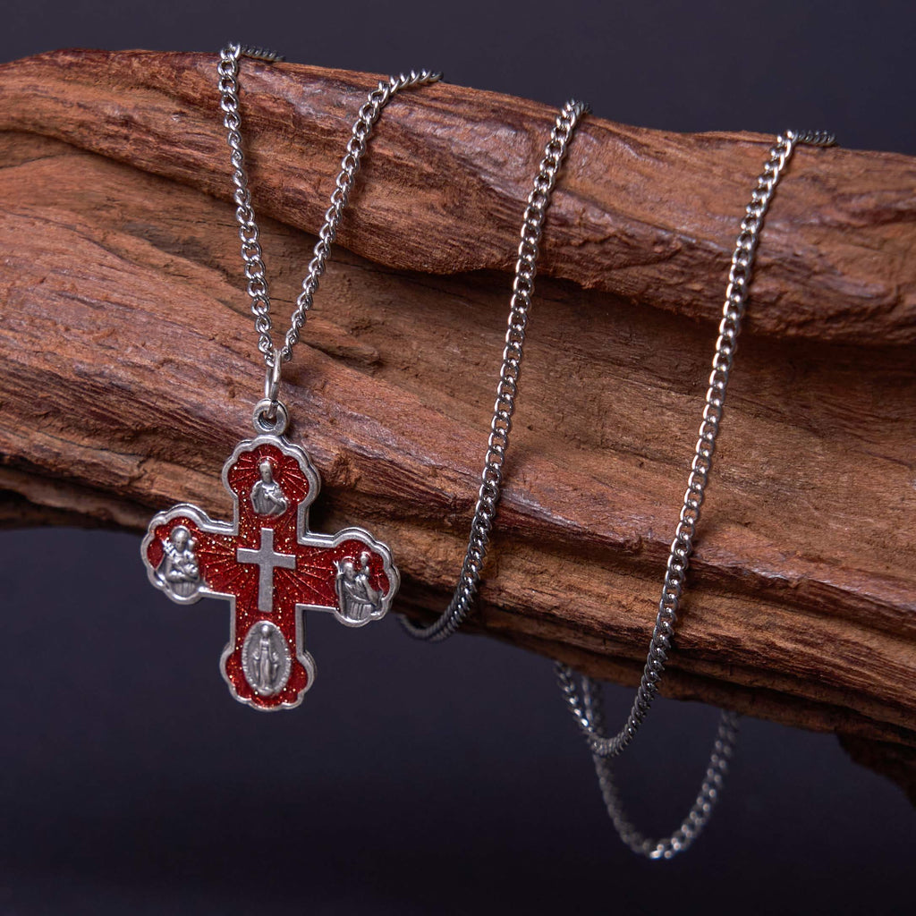Classic Style Carmelite Five-in-One Four-Way Cross Pendant Alloy