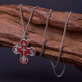 Classic Style Carmelite Five-in-One Four-Way Cross Pendant Alloy