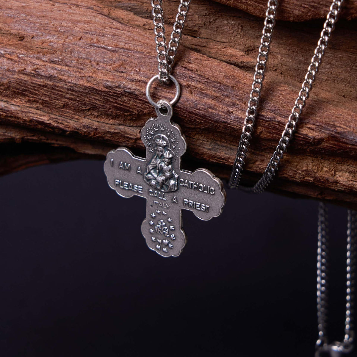 Classic Style Carmelite Five-in-One Four-Way Cross Pendant Alloy
