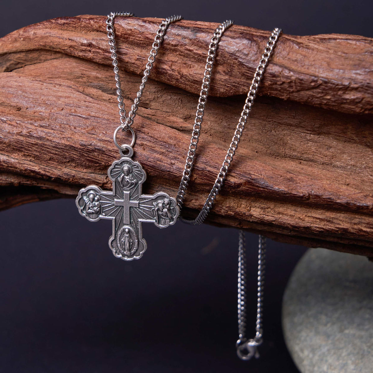 Classic Style Carmelite Five-in-One Four-Way Cross Pendant Alloy