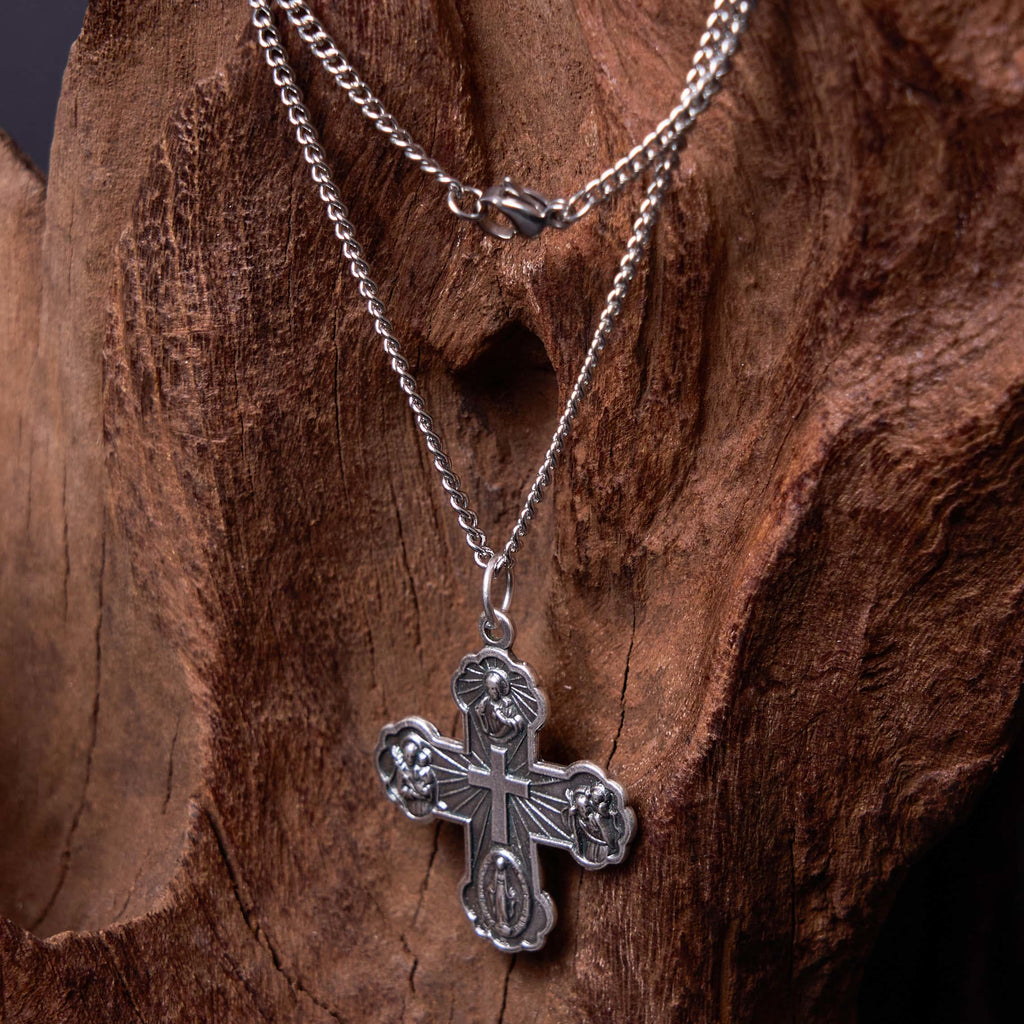 Classic Style Carmelite Five-in-One Four-Way Cross Pendant Alloy