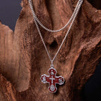 Classic Style Carmelite Five-in-One Four-Way Cross Pendant Alloy