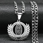 Classic Style Olive Branch with Our Lady of Guadalupe Rhinestones