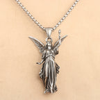 Classic Style Heavenly Protection Guardian Angel Titanium Pendant