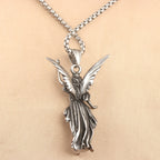 Classic Style Heavenly Protection Guardian Angel Titanium Pendant