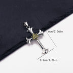 Fashion Sober Style Cross of God's Eye Square Pearl Chain Pendant
