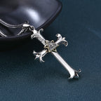 Fashion Sober Style Cross of God's Eye Square Pearl Chain Pendant