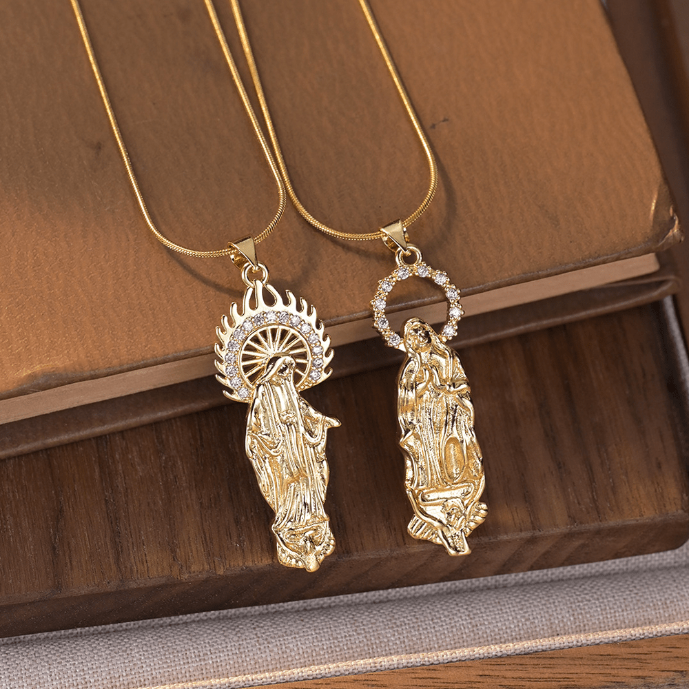 Luxury Style Assumption of Virgin Mary Our Lady of Guadalupe Pendant