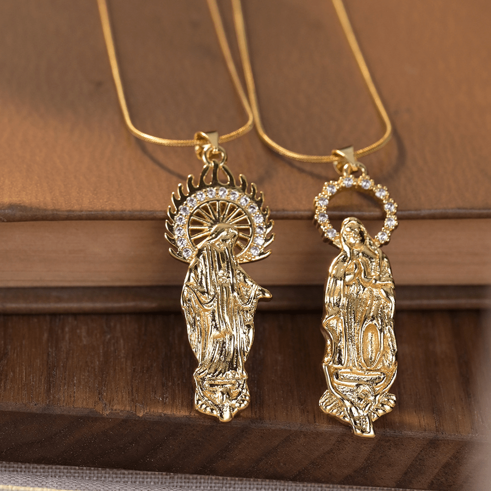Luxury Style Assumption of Virgin Mary Our Lady of Guadalupe Pendant