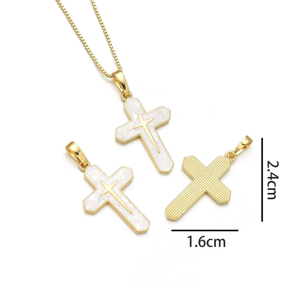 Minimalist Style Crucifixion Coppering Pendant Necklace