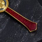 Classic Style Red/Blue Crafted Crucifix Big Size Pendant Necklace