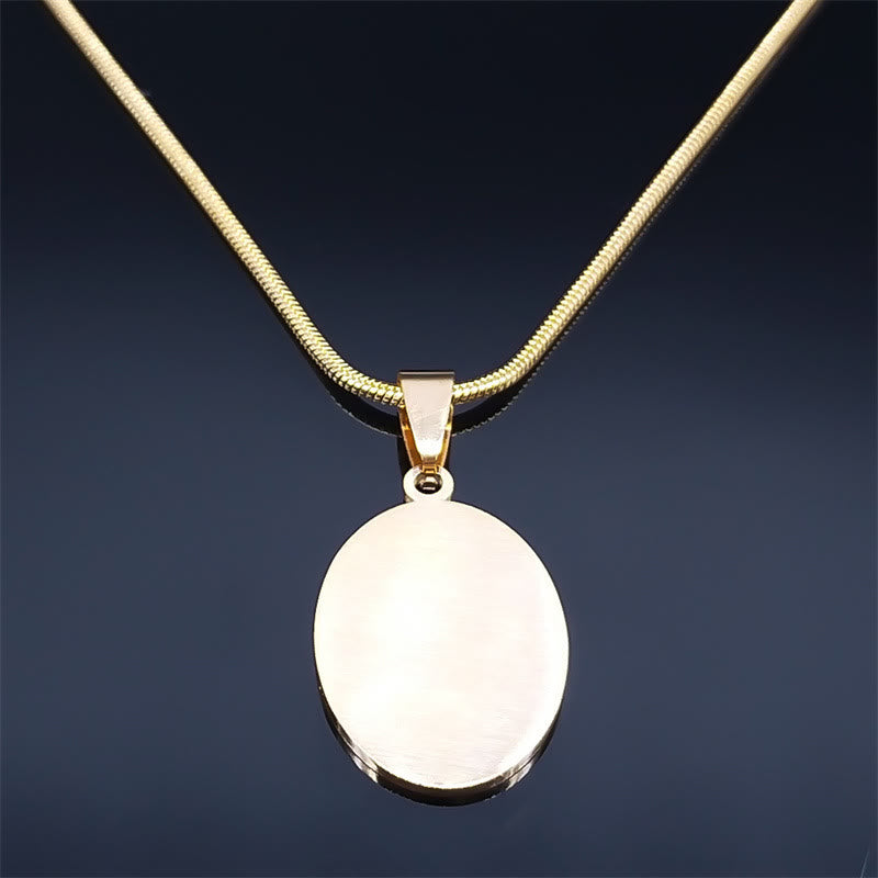 Classic Style Our Lady of Fatima Pendant Crafted Blessing Necklace