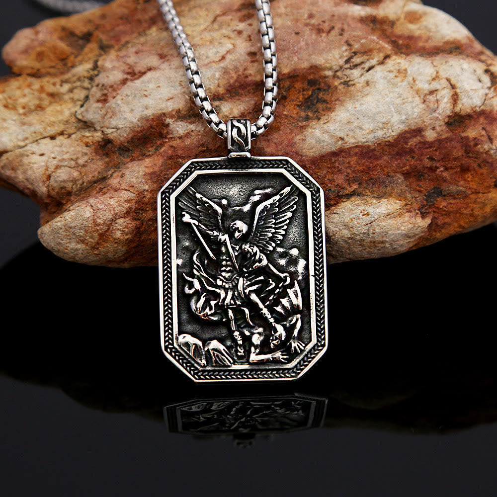 Classic Style St. Michael the Archangel Protection Stainless Steel