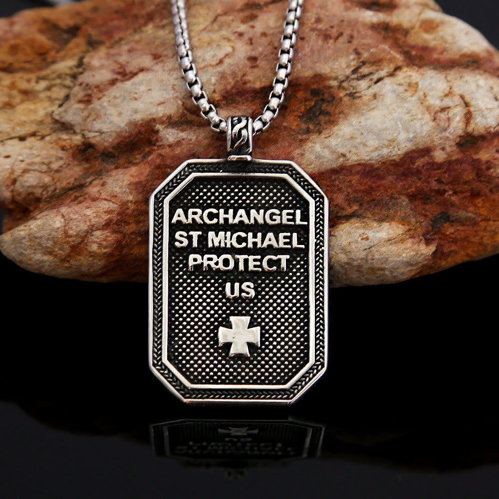 Classic Style St. Michael the Archangel Protection Stainless Steel