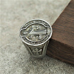 Classic Retro St. Benedict Faith Protection Crafted Titanium Steel