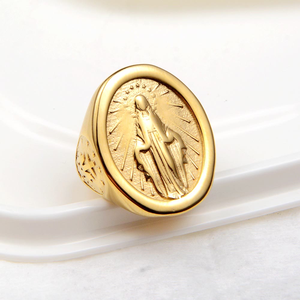 Classic Minimalist Style Virgin Mary Miraculous Medal Faith Connection