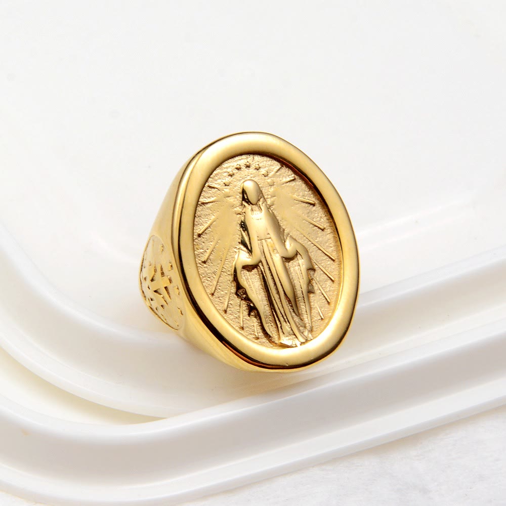 Classic Minimalist Style Virgin Mary Miraculous Medal Faith Connection