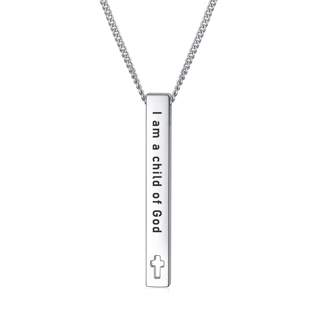 Minimalist Design Style Bible Verse Strength Faith Inspiration Pendant