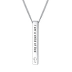 Minimalist Design Style Bible Verse Strength Faith Inspiration Pendant