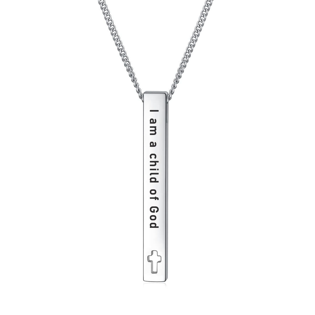 Minimalist Design Style Bible Verse Strength Faith Inspiration Pendant