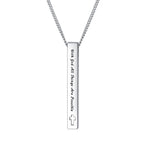 Minimalist Design Style Bible Verse Strength Faith Inspiration Pendant